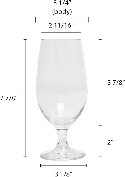 20 oz Goblet Glass Polycarbonate Clear Color- Beverage Stemmed Plastic Glass Cup Goblet Party Glass Classic Beverage Glass Juice Glass for Cocktails Water Juice Beer