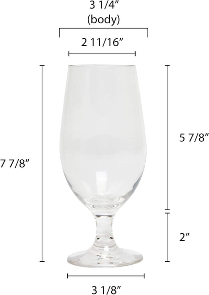 20 oz Goblet Glass Polycarbonate Clear Color- Beverage Stemmed Plastic Glass Cup Goblet Party Glass Classic Beverage Glass Juice Glass for Cocktails Water Juice Beer