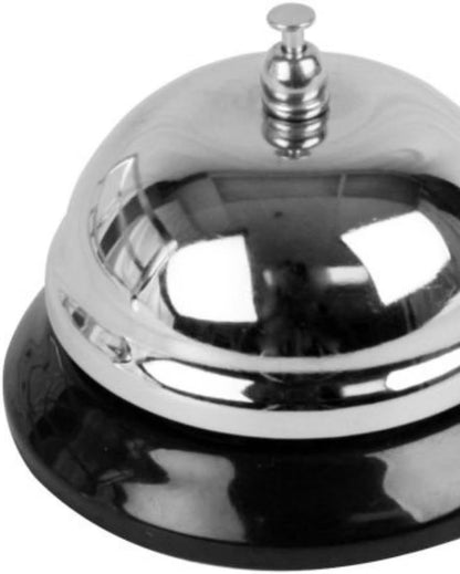 3-3/8" x 2-1/4" Call Bell One Touch Button Chrome Plated- Ringing Call Bell Service Bell for Kitchen Restaurant Bar Classic Concierge Hotel Reception Areas Warehouses