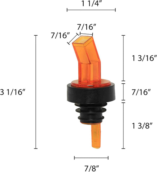 Liquor Pourer with Built-in Screen Acrylonitrile Set of 12- Liquor Bottle Pourers Shot Dispenser Screen Liquor Bottle Pourers Alcohol Pourers Bar Bartender Accessories