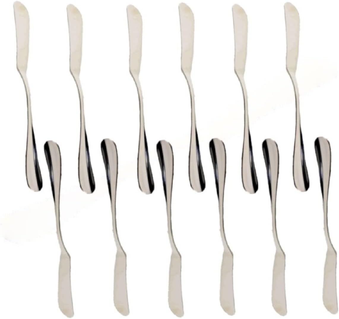 Set of 12 Stainless Steel - Steel Flatware Silverware Cutlery Kitchen Tableware for Home Restaurant for Stirring Coffee Dessert Cake Ice Cream Cappuccino