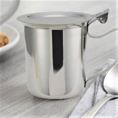10 oz. Stainless Steel Creamer Server Set of 2- for Milk Coffee Cream Salad Dressing Maple Syrup Sugar Espresso Machine for Restaurant Cafes Home Used