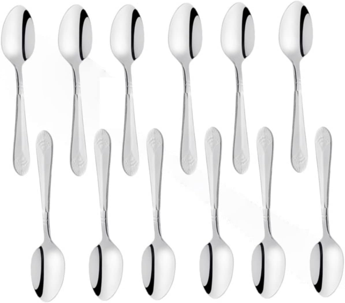 Elizabeth Stainless Steel Set of 12- Stainless Steel Silverware Flatware Cutlery Kitchen Tableware Set for Home and Restaurant