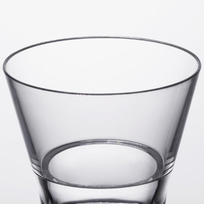 V-Shape Rock Glass Polycarbonate with Starburst Heavy Base Clear Color Comes in each - Liquor Cocktail Glass for Bar Old Fashioned Whiskey Glass Rocks Glass for Scotch Bourbon