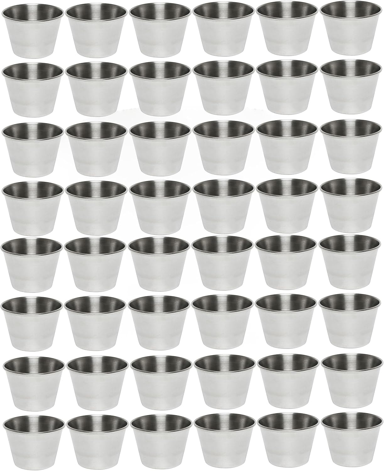 Stainless Steel Condiment Sauce Cups - Individual Round Condiments Cups Ramekins Dipping Sauce Cup Portion Dipping Sauce Kitchen Cups