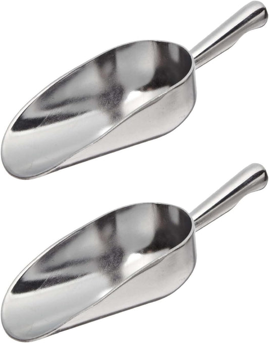 Aluminum Scoops with Contoured Handle - for Bar Ice Flour Utility Scoop Kitchen Ice Scooper for Ice Maker Popcorn Scoop Food Scoops for Bar Party Wedding