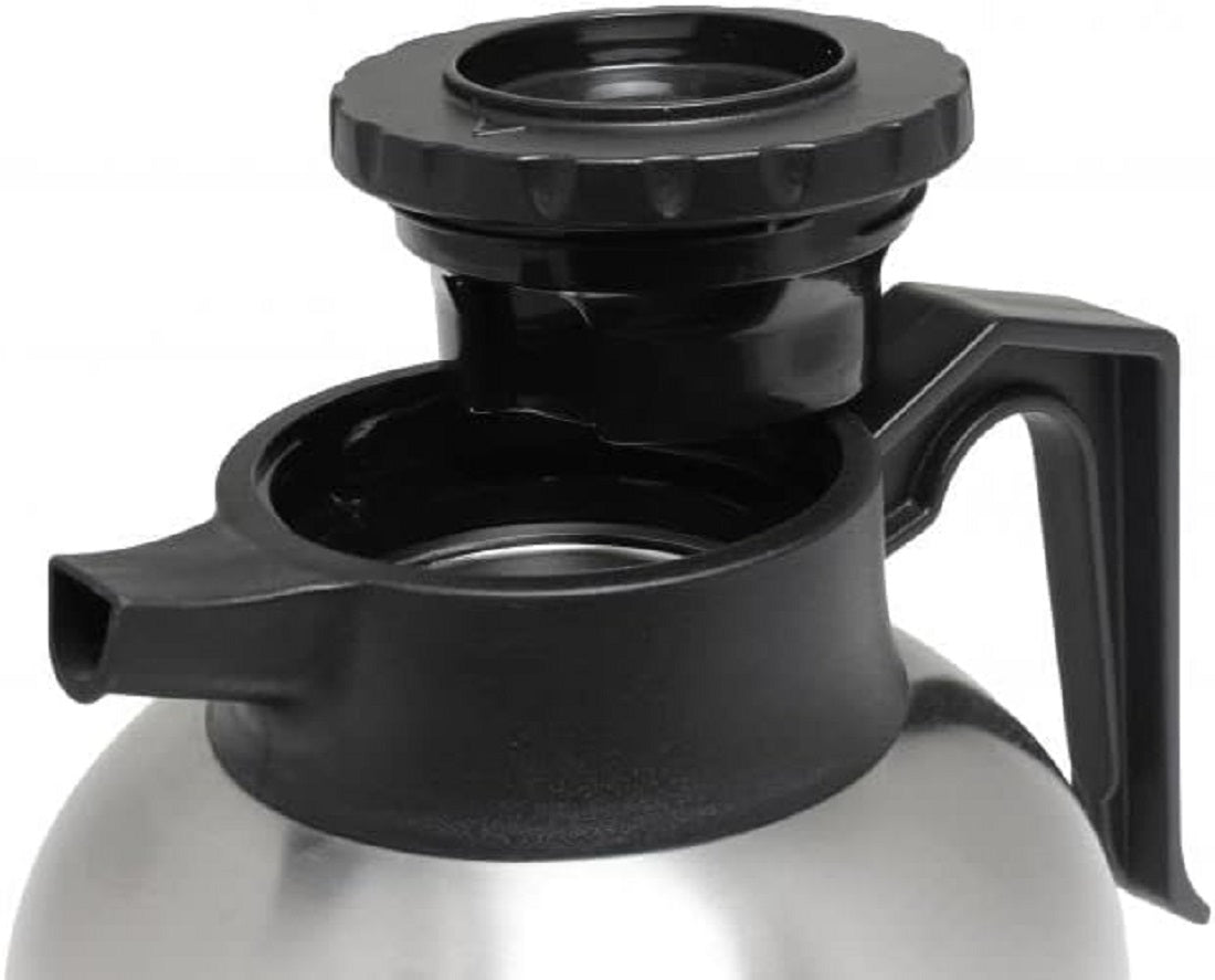 1.9 Liter/64 oz Coffee Server with Bru-Thru Lid Stainless Steel Body - Coffee Carafes for Keeping Hot Liquids Hot Water Urn Coffee Carafe Insulated Stainless Steel For Hot Drinks