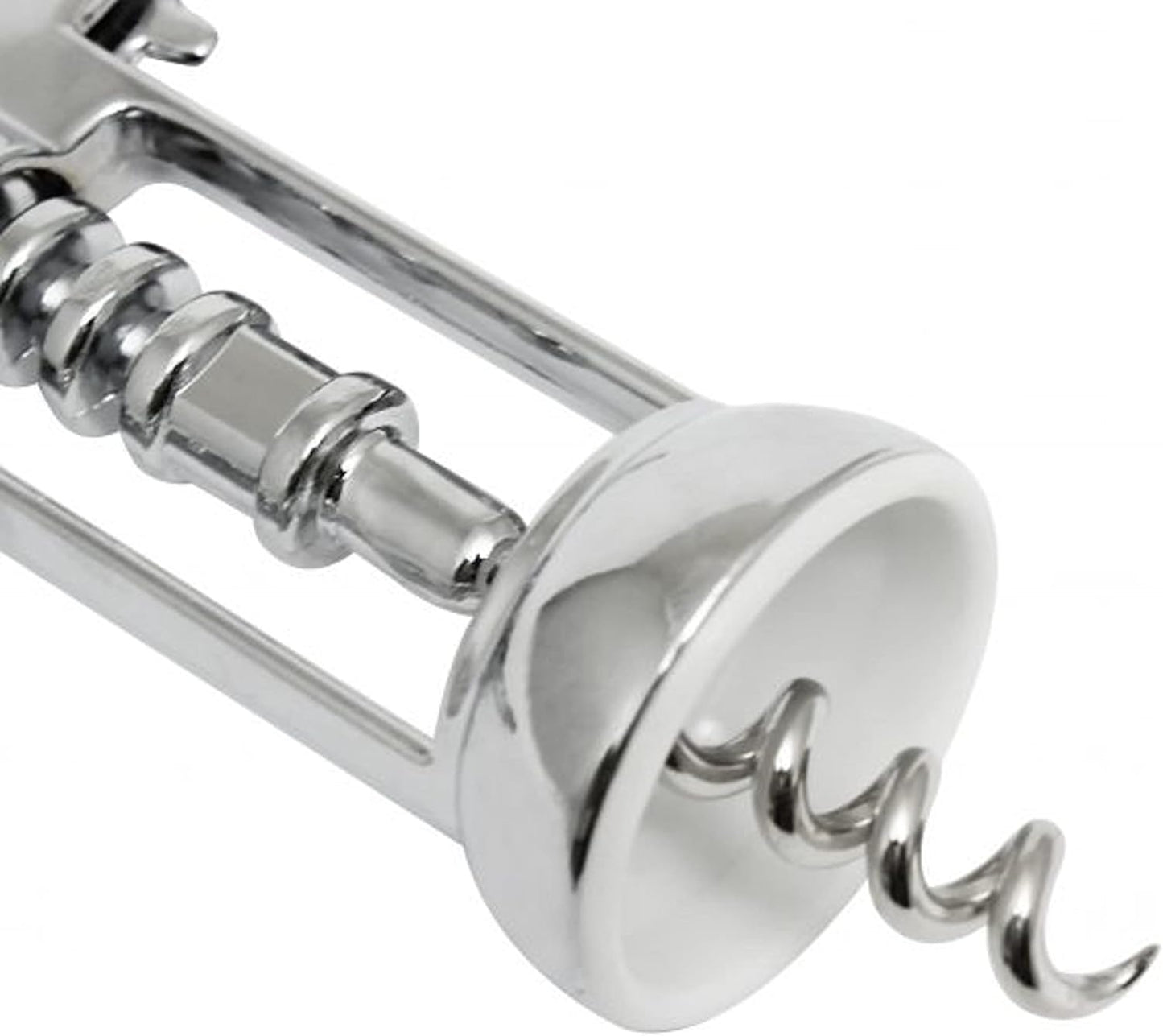 6-1/2" Heavy-Duty Wing Corkscrew Opener Chrome Plated Iron - Wine Opener Perfect Corkscrew to Open Wine & Beer Bottles Great Bottle Opener For Bartenders Restaurants Home