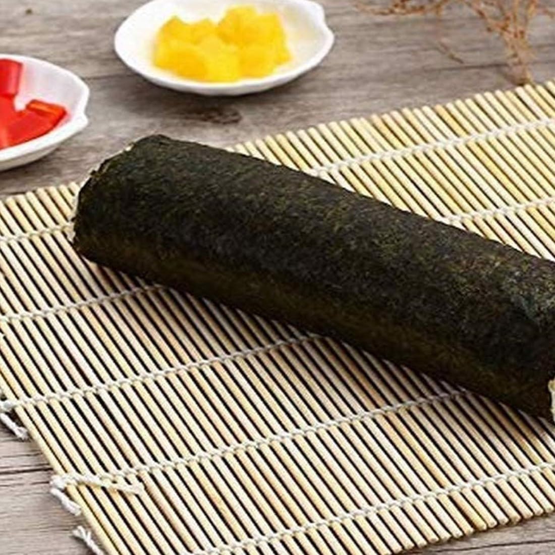 9-1/2” x 9-1/2” Bamboo Sushi Roller Set of 3 - Sushi Rolling Mat Sushi Roll Maker Kimbap Roller for Making Shaping & Molding Sushi Roll & Kimbap Home Kitchen Restaurant