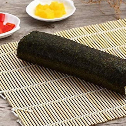 9-1/2” x 9-1/2” Bamboo Sushi Roller Set of 3 - Sushi Rolling Mat Sushi Roll Maker Kimbap Roller for Making Shaping & Molding Sushi Roll & Kimbap Home Kitchen Restaurant