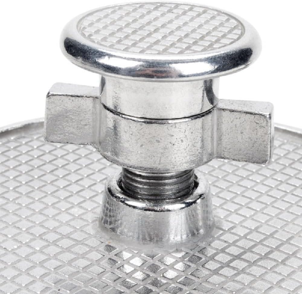 4-1/2" Heavy Duty Adjustable Hamburger Press Aluminum- Adjustable from 1/8" to 3/8" Hamburger Press Patty Maker Meat Beef Cheese Veggie Burger Maker for Grill Griddle BBQ Barbecue