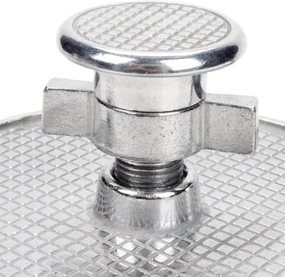 4-1/2" Heavy Duty Adjustable Hamburger Press Aluminum- Adjustable from 1/8" to 3/8" Hamburger Press Patty Maker Meat Beef Cheese Veggie Burger Maker for Grill Griddle BBQ Barbecue