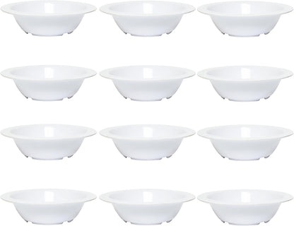 12 oz. Soup/Cereal Bowl Melamine Set of 12- Dishwasher Safe Break-Resistant Reusable Bowls Serving Bowl Soup Bowls for Fruits Salad Kitchen Restaurants