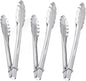 Stainless Steel Flat Spring Utility Tong with Locking Ring Set of 3- Food Tongs Cooking Tongs for Grilling Barbecue Buffets Home Restaurants Food Tong Buffet Tong Appetizer Tong