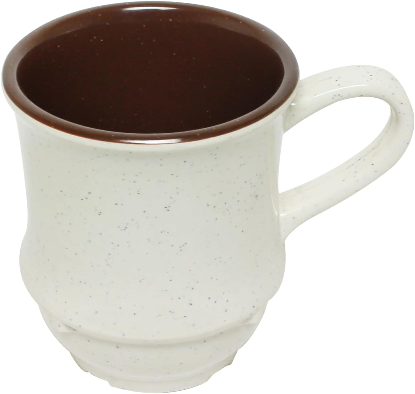 9 oz Arcadia Two-Tone Mug Round Base Melamine Set of 12- Dishwasher Safe Break-Resistant Coffee Cup Set Reusable Plastic Cup for Latte Cappuccino Cocoa Hot Tea Home Cafe Restaurants