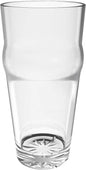 English Pub Glass Polycarbonate with Starburst Heavy Base Clear Color Comes in each- Pint Glass British Beer Glass Classics Craft Beer Glass Tumbler Pub Beer Glass