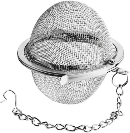 Stainless Steel Mesh Tea Ball Infuser with Chain Set of 2- Tea Strainers Tea Infuser Strainer Filters Tea Diffuser Strainer for Cup and Teapot Home Restaurants