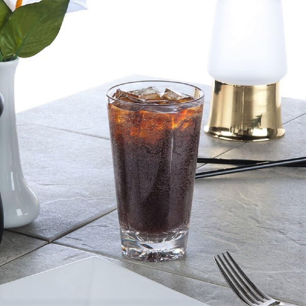 Mixing Glass Polycarbonate with Starburst Heavy Base Clear Color Comes in each- Beverage Plastic Drinking Glass Shatterproof Drinking Cup Reusable Drinking Tumbler Plastic