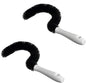 Coffee Decanter Cleaning Brush with Curved Head and Plastic Handle-Nylon Brush Household Tools Flexible Scourer for Decanters Goblets Glasses Cups