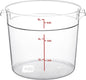 Clear Round Container Lid for Round Polycarbonate Food Storage Container for Food Storage Container Meal Prep Containers Reusable Kitchen Organization