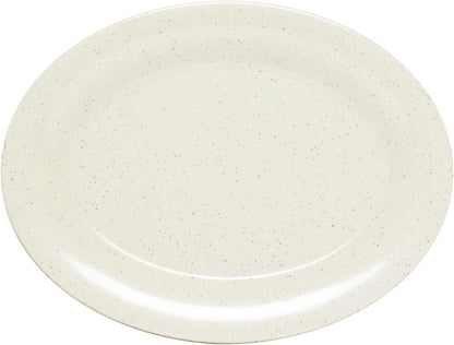 San Marino Oval Platters Melamine Set of 12- Dishwasher Safe Break-Resistant Reusable Serving Platter Plates Kitchen Plates Dinnerware Appetizer Plates Serving Plate