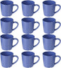 7 oz Mug/Cup Melamine Set of 12- Dishwasher Safe Break-Resistant Coffee Cup Set Reusable Plastic Cup for Latte Cappuccino Cocoa Hot Tea Mocha Home Cafe Restaurants