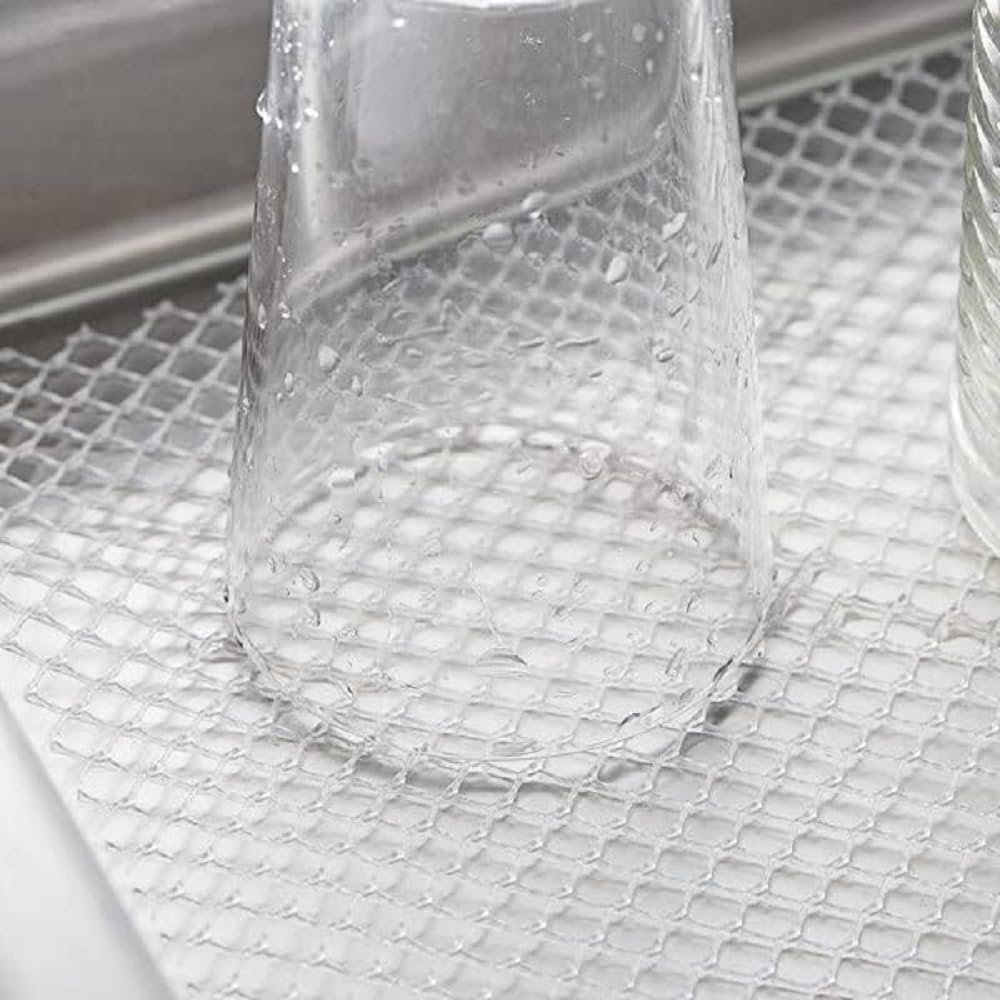 Shelf Liner Polyethylene Bar Liner- Cabinet Liner Shelf Liner Non-Adhesive Liners Smooth Surface Plastic Liners Protect Kitchen Cabinets and Cupboard Drawers