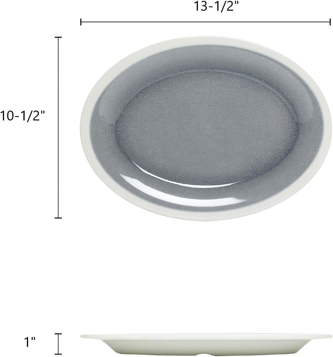 Oval Platters Melamine Set of 12- Dishwasher Safe Break-Resistant Reusable Serving Platter Plates Kitchen Plates Dinnerware Appetizer Plates Serving Plate