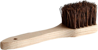 Wok Brush Palmyra Bristles with Wooden Handle - Wok Brush Cleaning Brush Kitchen pan Brush Scrub Brush Kitchen Cleaning Brush Pot Scraper Scrubber Dish Pan Brush for Cooking