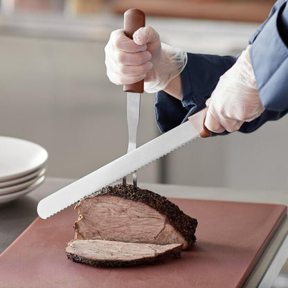 12" Blade Slicer Knife Wavy Edge German Steel with Polypropylene Handle- Razor Sharp Multipurpose Sharp Knife Kitchen Chef Knife for Bread Meat Vegetable Poultry Cutting