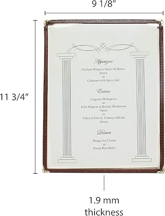 Single Restaurant Menu Covers 1 Page 2 View Set of 10- Crystal Clear Menu Covers Fits A4 Size Paper Menu Sleeve Menu Folder Menu Book Holders for Bar Cafe Restaurant