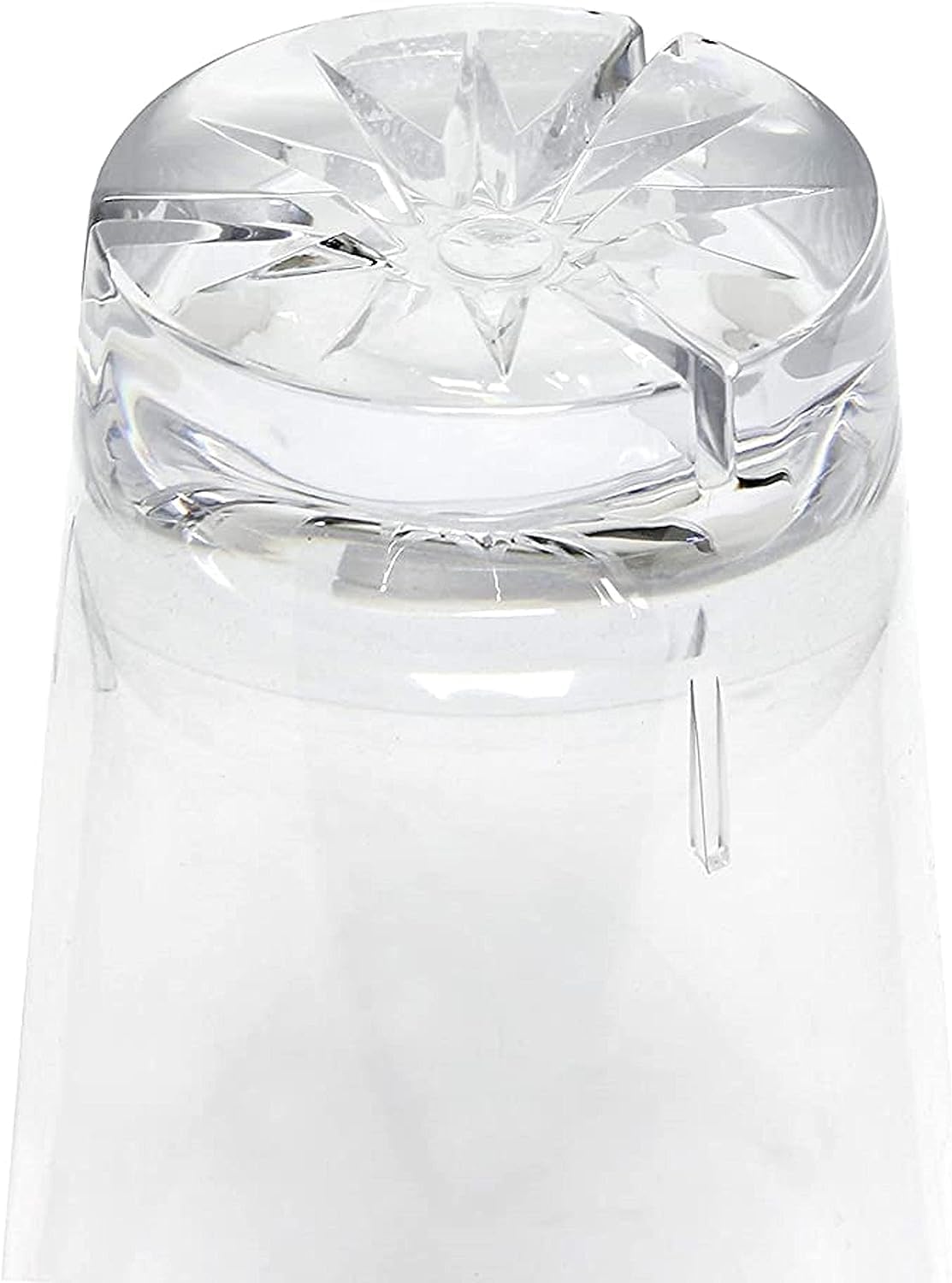 Mixing Glass Polycarbonate with Starburst Heavy Base Clear Color Comes in each- Beverage Plastic Drinking Glass Shatterproof Drinking Cup Reusable Drinking Tumbler Plastic