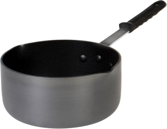 Non-Stick SaucePan Anodized Aluminum with Pour Spout Black Cool Handle Sleeve- Multipurpose use Cooking Sauce Pan Cookware Cooking Pot for Home Kitchen Restaurant