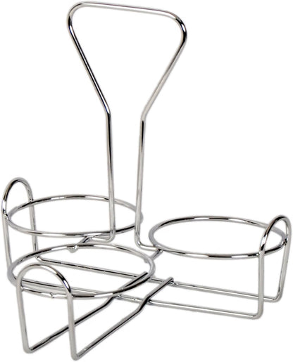Condiment Jar Holder Iron Plated Hole Size: 3-3/8" Diameter - Condiment Rack Holder Table Caddy Tabletop Seasoning Spice Organizer for Home and Restaurant
