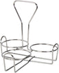 Condiment Jar Holder Iron Plated Hole Size: 3-3/8" Diameter - Condiment Rack Holder Table Caddy Tabletop Seasoning Spice Organizer for Home and Restaurant