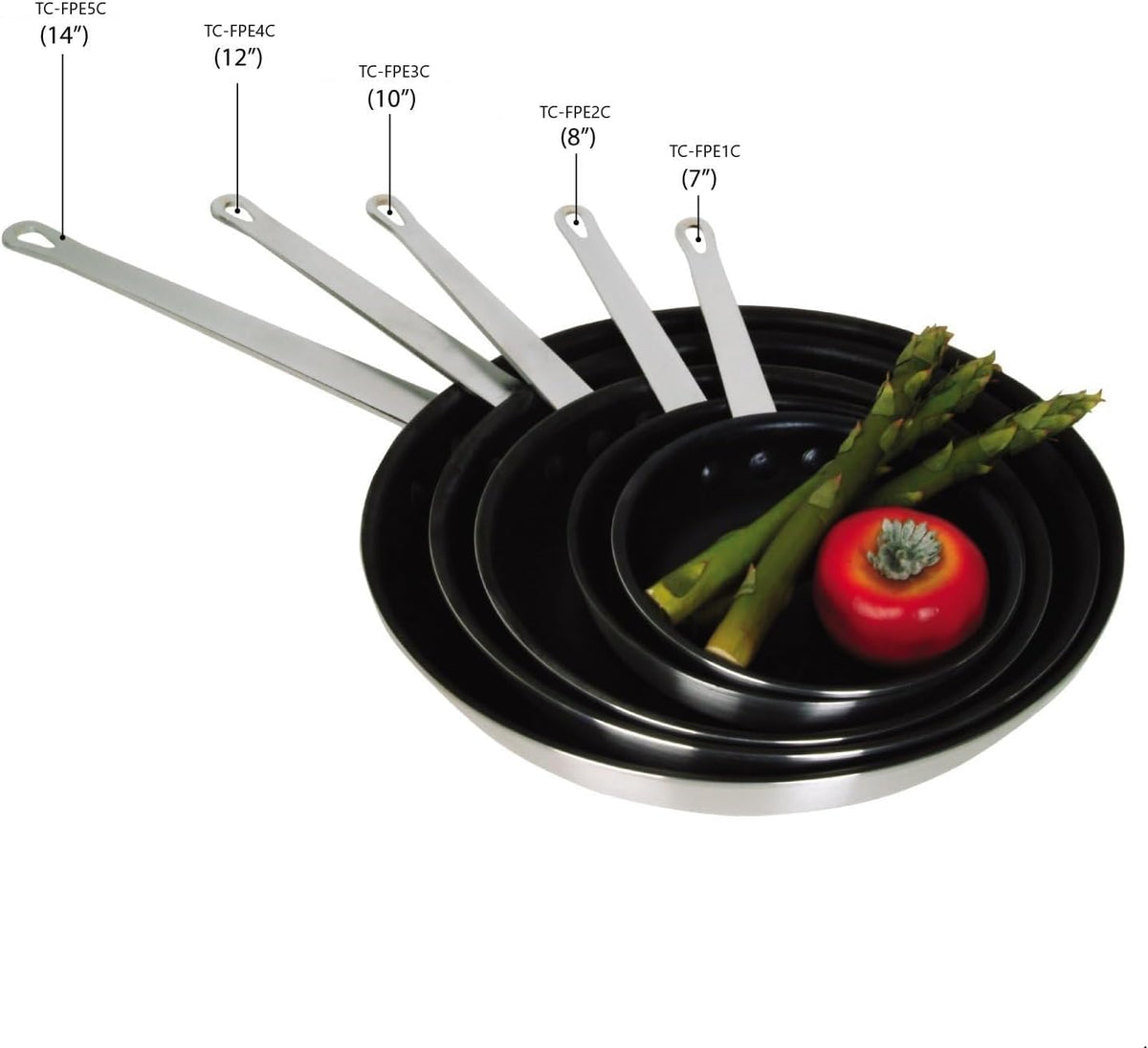 Nonstick Frying Pan Aluminum Skillet with Plated Iron Riveted Handle - Mirror-Finish Skillet Cookware Egg Pan Omelet Pans Professional Cooking Pan Chefs Pan Dishwasher Safe