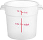 Round Food Storage Container Translucent Polypropylene- Commercial Food Storage Containers Meal Prep Containers Reusable Food Containers for Pantry Kitchen Storage Organization