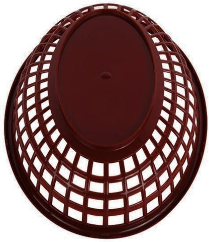 Fast Food Basket Plastic Set of 12- Fry Fast Food Reusable Foodservice Restaurant Diner Tray Plates Restaurant Deli Serving Chicken Burgers Sandwiches & Fries