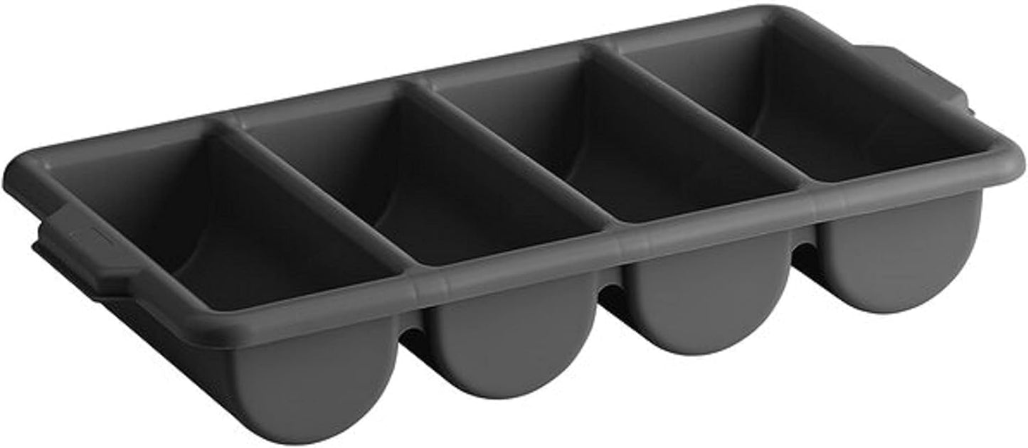 4 Compartments Silverware Organizer Cutlery Tray 22-1/2" x 13" x 4"- Plastic Utensils Drawer Holder Cutlery Holder for Kitchen Home and Restaurant Organization