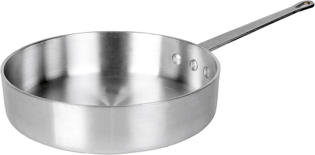 Aluminum 3.5mm Thickness Sauté Pan and Aluminum Cover - Cooking Pan Chef Cooking Pan Frying Pan Skillet for Home and Restaurant Cookware NSF Certified Dishwasher Safe