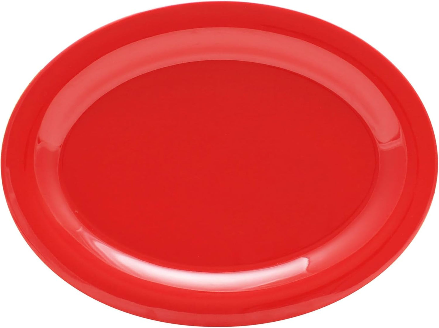 Oval Platter Pure Melamine Set of 12- Dishwasher Safe Break-Resistant Reusable Plates Kitchen Plates Dinnerware Serving Platter Dishes for Home Kitchen
