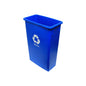 23 Gallon Recycle Trash Can Blue Color- Wastebasket Garbage Bin Lid Recycling Bin Cover Kitchen Bathroom Bedroom Office Trash Can