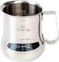 Stainless Steel Espresso Milk Steaming Pitcher with Measuring Scale- Steaming Pitcher Coffee Bar Cappuccino Barista Tools Milk Jug Steamer Frother Cup