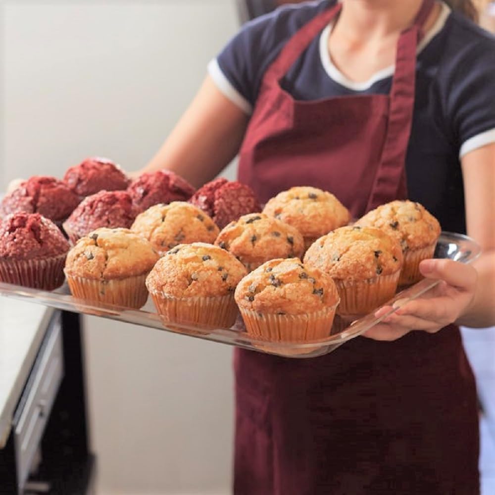 Acrylic Countertop Bakery Display Case Tray 20-1/4" x 13-2/5" x 4/5"- Pastry Case Tray Retail Commercial Home use for Bagels Baked Goods Bread Donuts Vegetables