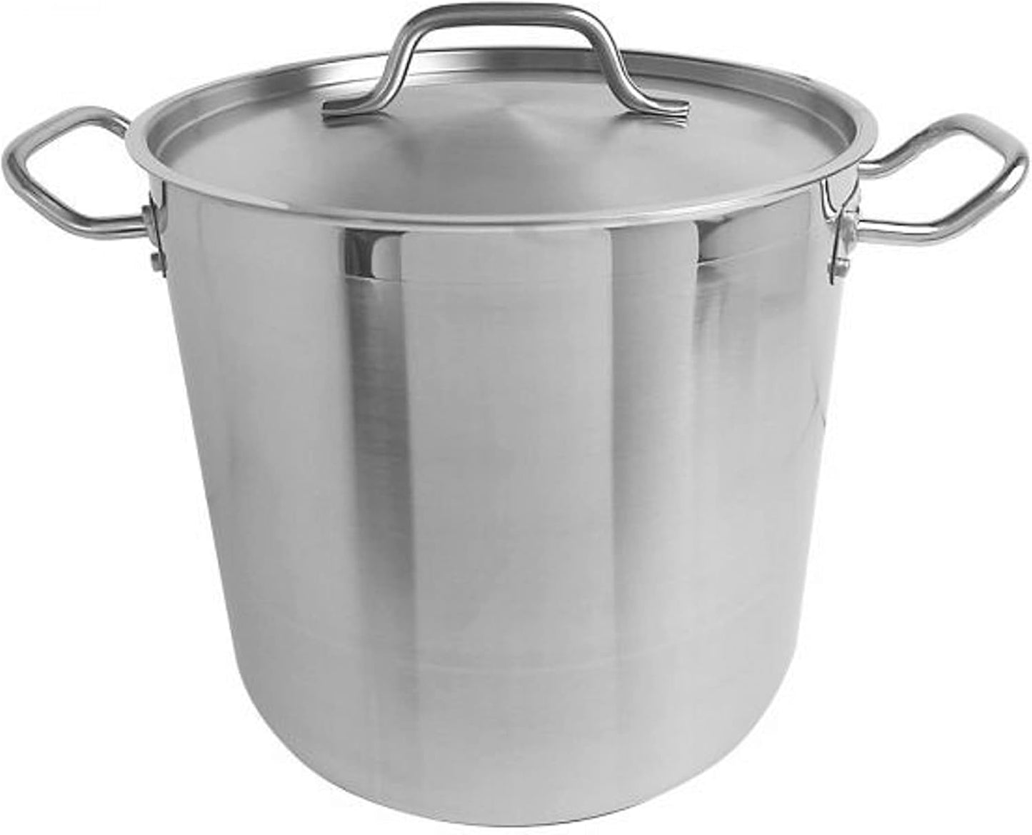 Stainless Steel Stock Pot with Lid - Heavy Duty Induction Large Stock Pot Stew Pot Cookware for Simmering Soup Canning Soup Pasta VegetableOven Safe & Induction Ready