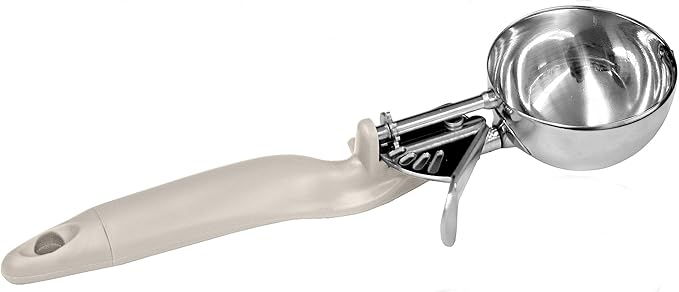 Lever Disher #30 Stainless Steel Ergo Handle- Ice Cream Cookie Scooper for Baking Cookie Scoops Portion Control Scoop Cupcake Batter Ice Cream Yogurt Gelatos