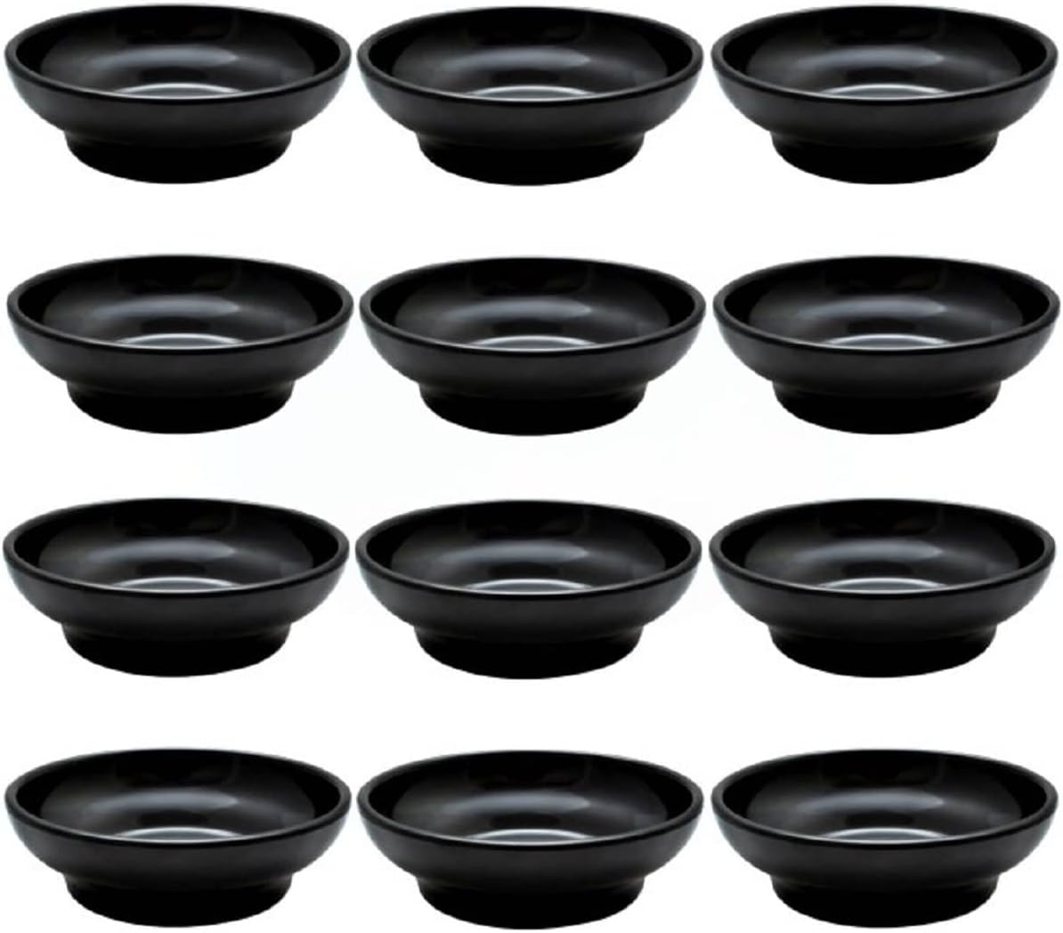Set of 12 Salsa Dish Melamine - Perfect for Salsa Guacamole Cheese Condiments Dipping Sauces Mexican Fiesta Serving Side Dish For Chip Dip Guac Pinch Condiments