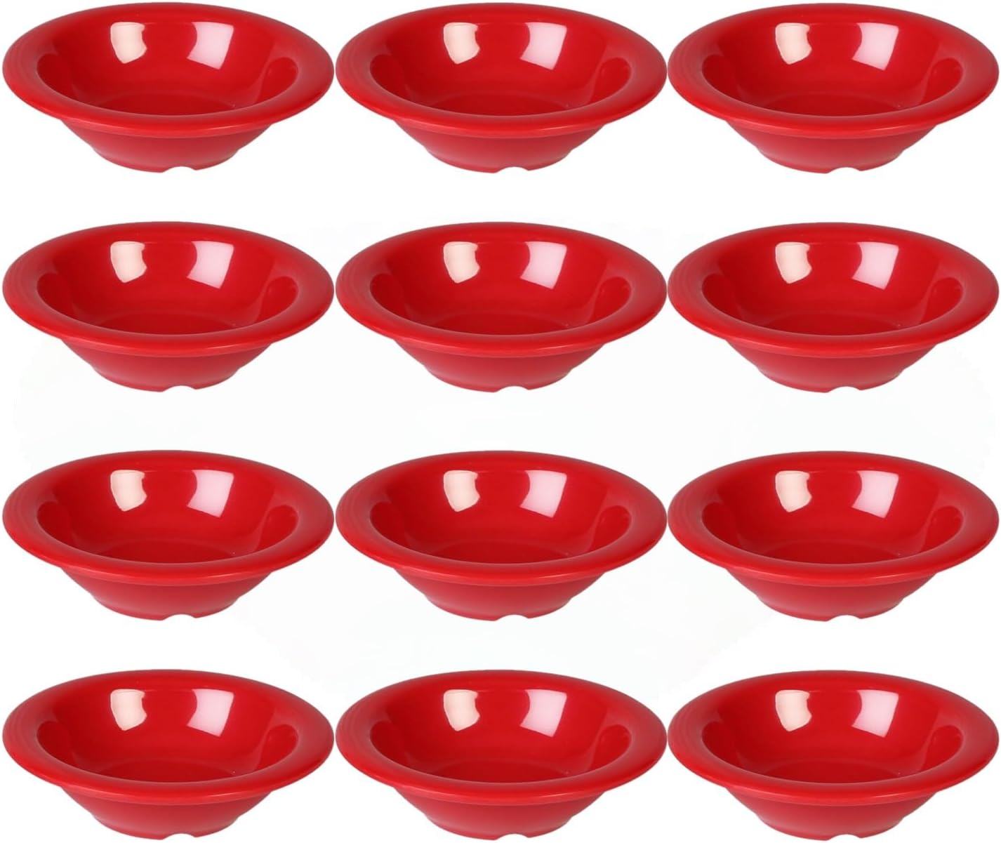 Soup Bowl Melamine Set of 12- Dishwasher Safe Break-Resistant Reusable Bowls Serving Soup Bowl Broth Cups Soup Bowls Ice Cream Dipping Sauce