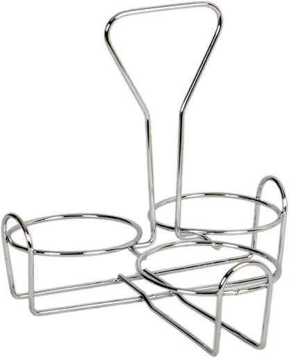 Condiment Jar Holder Iron Plated Hole Size: 3-3/8" Diameter - Condiment Rack Holder Table Caddy Tabletop Seasoning Spice Organizer for Home and Restaurant