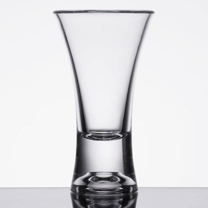 2 oz Flair Shot Glass Polycarbonate with Heavy Base Clear Color Set of 2- Liquor Plastic Drinking Glass Clear Shot Glass Tequila Shots for Whiskey Tequila Vodka Espresso